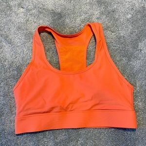 Fabletics Orange Racerback Sports Bra